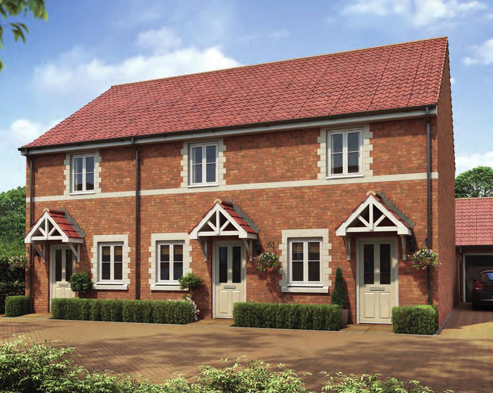 The Sandridge Plots 17, 18, 19 brick An attractive home with 2 double bedrooms and stylish stone detailing. 3.
