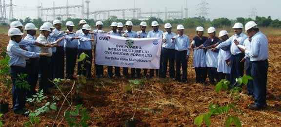 Board, the employees at Gautami CCPP planted trees as part of the Karteeka Vanamohatsavam