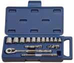 SOCKET AND DRIVE TOOL SETS All tools are professional quality, made of high-grade chrome vanadium steel Sockets feature SUPERTORQUE