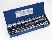 57 M 15 PIECE 3/8" DRIVE SOCKET AND DRIVE TOOL SET Ratchet, Extensions, Universal Joint, Shallow 12 Point Sockets sizes: 8 mm to 19