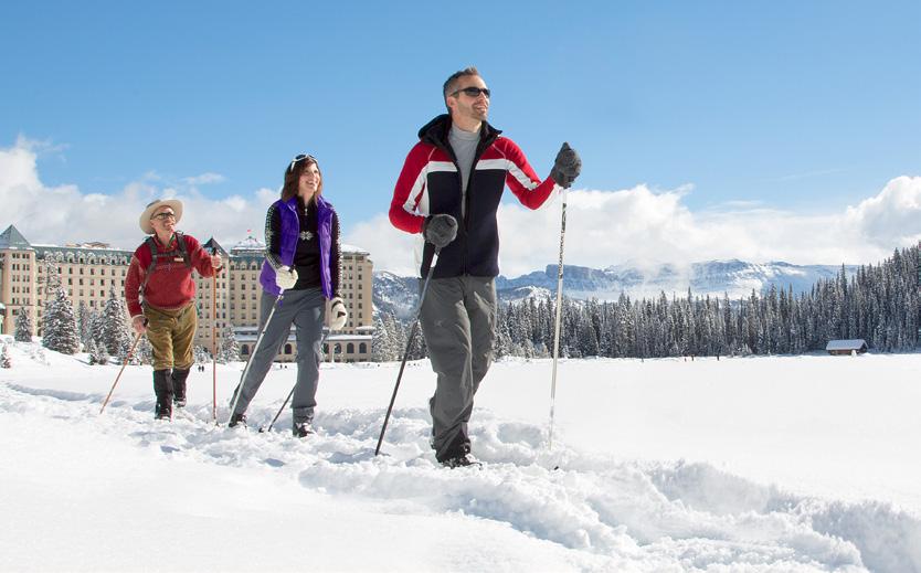 POWDERFEST SNOWSHOEING Adults $65 Children 8-12 $30 Winter is king amid the peaks of Banff National Park.