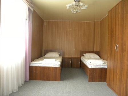 There is a kitchen with a big dining table, features everything for self-catering (cooker with