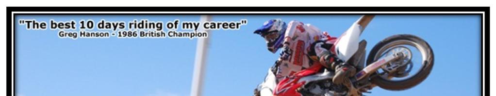 Forward: Thank you for your interest in a Race SoCal motocross holiday. This E-brochure will answer most of your questions regarding your upcoming motocross ride trip to California.