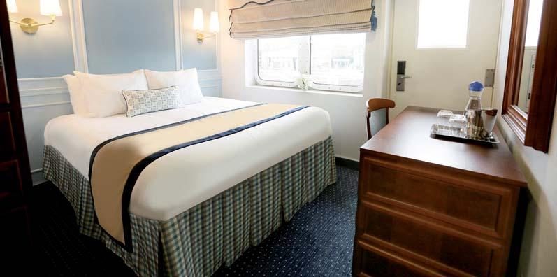 Category AA LUXURY STATEROOMS Smartly designed and tastefully furnished, each stateroom features premium mattresses draped in 100% Egyptian cotton bedding, pillow menus, bathrobes and slippers,