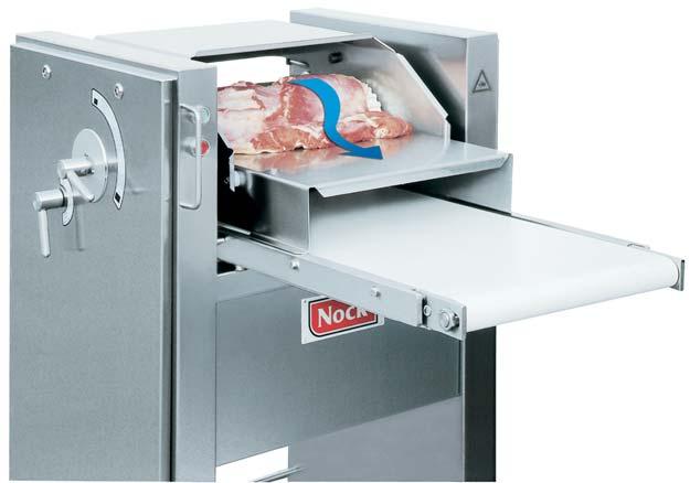 Unlike the NOCK circular blade cutting machines, these machines have one horizontal blade and the blade holder is infinitely adjustable (0.