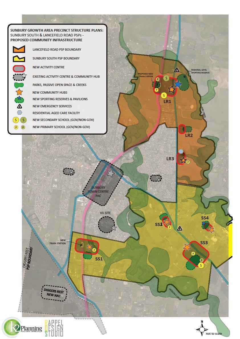 Figure 1: Proposed community infrastructure - Lancefield Road and Sunbury