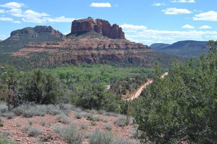 Trails are moderately used in this area, but use is increasing as Sedona is recognized as an international destination for use of trails and scenic vistas. Figure 8.