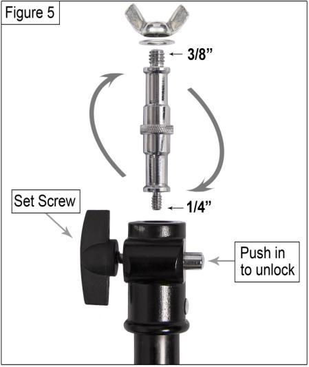 4. Adjusting the height of your tripods: Each one of your tripod stands are adjustable in height up to 10 feet.