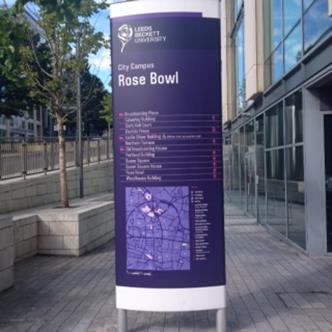 Location The Rose Bowl, Portland Crescent, Leeds Beckett University, Leeds, LS1 3HB The Rose Bowl, on the Leeds Beckett University City Campus, is a 15 minute walk from Leeds City Rail Station (see