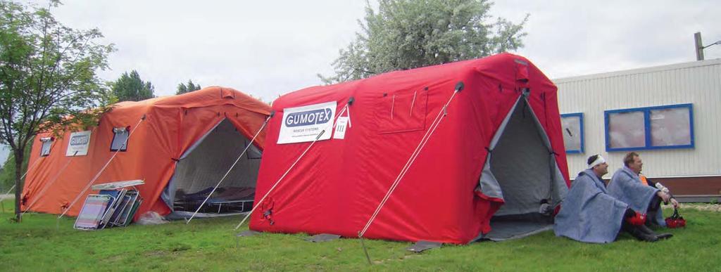 INFLATABLE RESCUE TENTS Ideal background during a rescue operation For short-term