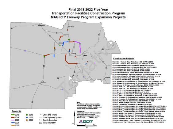 transportation planning Credit: ADOT HURF revenue is growing modestly, sweeps by the State are winding down Airport Projects still shown outside the STIP