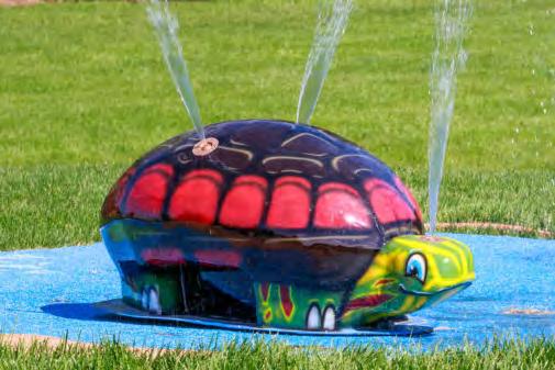 animal The My Splash Pad Medium Turtle is a fun addition to your splash pad! There isn t anything slow moving about the water play fun you will have with this friendly feature.