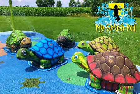 The possibilities are endless with our My Splash Pad Turtle Tortoise water play features. These features can be painted to resemble any type of turtle (i.e. tortoise, box, snapping, painted).