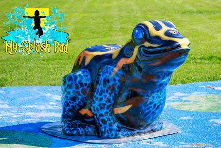 FROG My Splash Pad Frog with three nozzle housings, ¾ supply line For each of the three nozzle housings, My Splash Pad includes three nozzles (fan spray, triple spray, adjustable arch) giving you a
