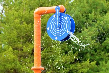 SINGLE WATER WHEEL My Splash Pad Single Water Wheel My Splash Pad Water Play Feature Base 1 ½ supply line Gasket to go between the feature and the base