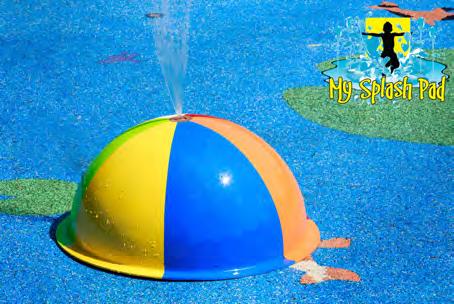 sphere Crafted from fiberglass & coated with MSP Anti-Slip coating, the My Splash Pad Spray Bump water play feature is a unique & fun spray park addition for big kids and a great sensory feature for