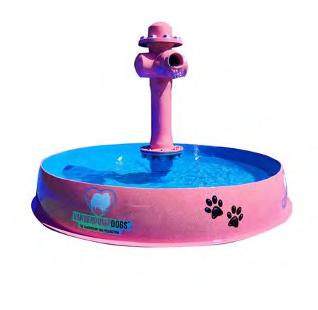 dog park Create a canine paradise with My Splash Pad Dog Bowl with Hydrant water play features.