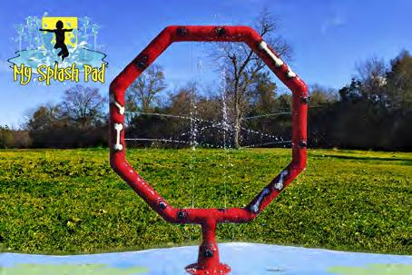 Dogs will love this unique octagon My Splash Pad Dog Jump Hoop!