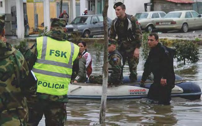 The operations of the KSF during the floods in Shkodra The KSF with its capabilities has provided assistance and support, not only inside but also outside of the country.