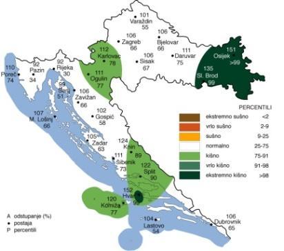 Srednje godišnje temperature zraka u Hrvatskoj u razdoblju od 2006. do 2010. bile su općenito više od prosječnih vrijednosti standardnog klimatskog razdoblja.