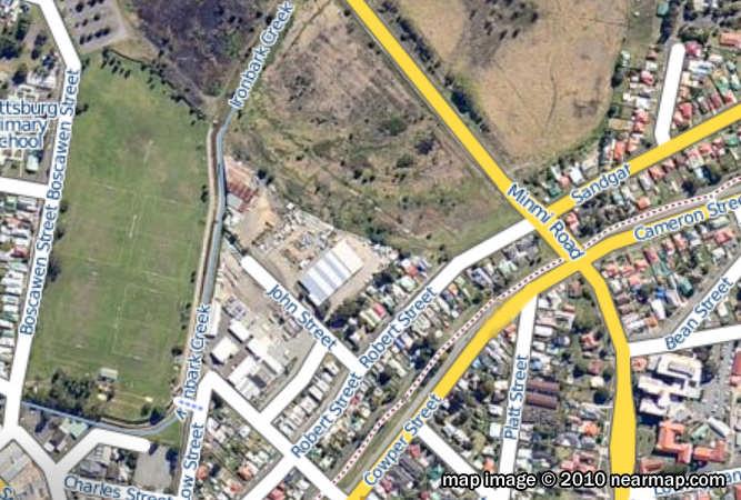 Wallsend CBD possible location former rail sheds [photo on right] Minmi Road/Cameron Street major Park-and-Ride facility, Minmi Road feeder road to new estates, connects to main east west Cycleway