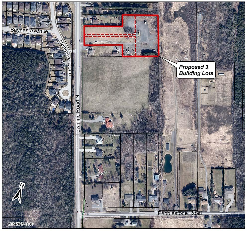 Proposed rezoning to allow three single detached dwelling lots Applicant: ZBA2017-0010 849 Townline Road North, Clarington George Lysyk and Salvatore Risorto George Lysyk (on behalf of Salvatore