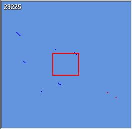 In the lower left-hand corner of the screen, you will see the Jump Chart which displays the overall situation. The blue dots represent British ships.
