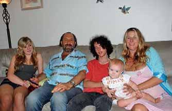 The family must move to Roxby in the middle of the desert and dad must retrain as an industrial sparkie to work Film cast, from left, Zoe Hutchence, Austen Tayshus, Dylan Bradbury and Mandy Nolan