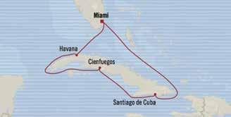 Cuba 7 pm Day 4 Cruisig the Caribbea Sea Day 5 Ciefuegos, Cuba 7 am 4 pm Day 6 Satiago de Cuba, Cuba Noo 6 pm Day 7 Cruisig the Atlatic Ocea Day 8 Miami, Florida Disembark 8 am Times may vary.