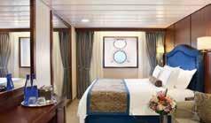 VERANDA STATEROOM B1 B2 Elegat ew decor graces these hadsomely appoited 216-square-foot staterooms that boast our most popular luxury a private teak verada for watchig the
