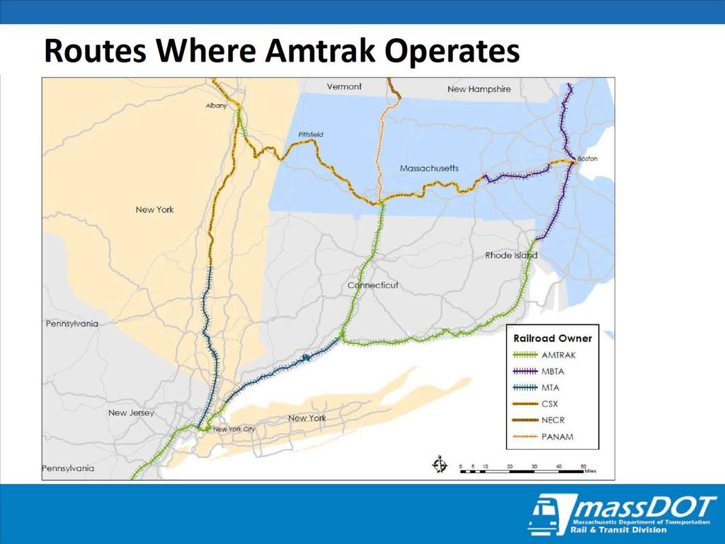 Routes Where Amtrak Operates Vermont New Hampshire New Yorlc Pennsylvania ennsylvania New Jersey New Yorlc :e