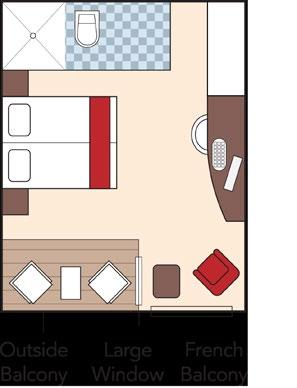Stateroom: Category BB Size: 210 sq. ft.