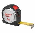 for precise measurements 4-point reinforced frame prevents the top of the tape measure from splitting open when dropped Overmolded TPR (thermoplastic rubber) gripping area