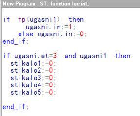 Slika 7: Programska koda izklopa vseh luči. 4.