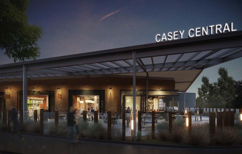 DEVELOPMENTS ACTIVE PROJECTS CASEY CENTRAL Work is progressing well on the $155m project at Casey Central which is on track for completion with the first stage opening in March and final stage in