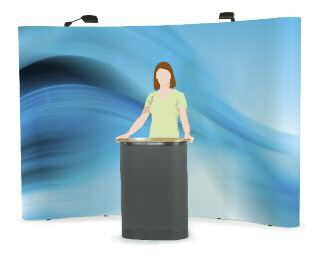 Complete with case to lectern conversion, this self-contained system is ideal for any promotional campaign.