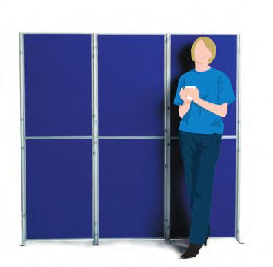 891111 Bar foot [inc. fittings] Lightweight panels simply clip together with poles to make a quick and easy floorstanding display. Reconfigure in landscape or portrait configurations.