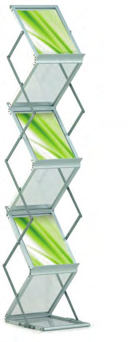 aluminium frame Transparent acrylic shelving Supplied with an aluminium case Overall assembled height 1475mm 90996 Media 4 deluxe