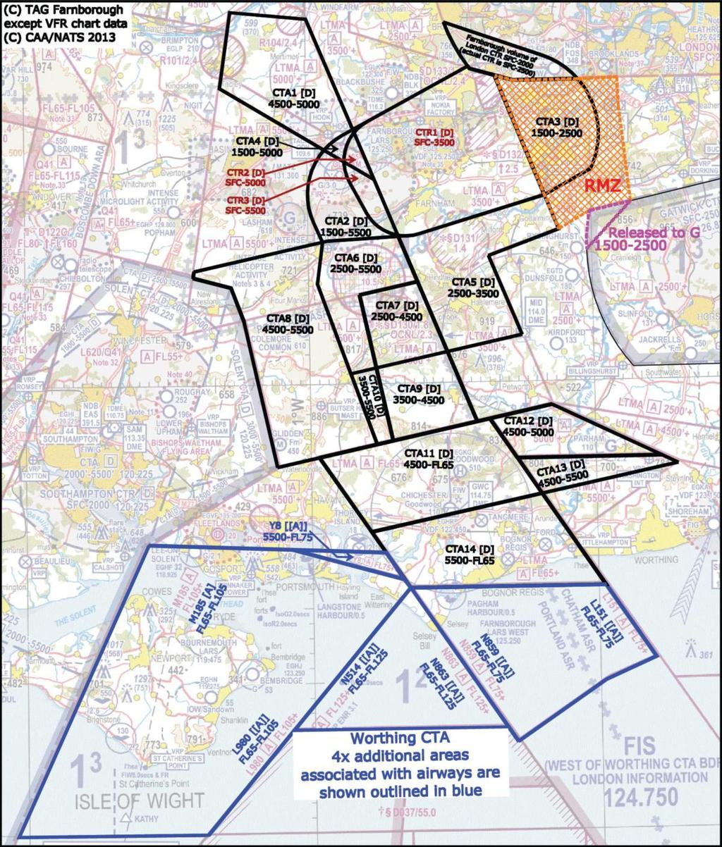 Airspace Consultation Aviation chart detailing proposed airspace volumes 21.