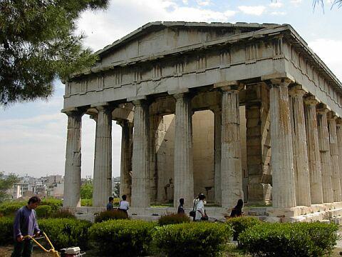 The Stoa of Attalos or Attalus (a covered walkway or portico) was built by and named after King Attalos II of Pergamon (near the modern city of Bergama in western Turkey), who ruled between 159 BC
