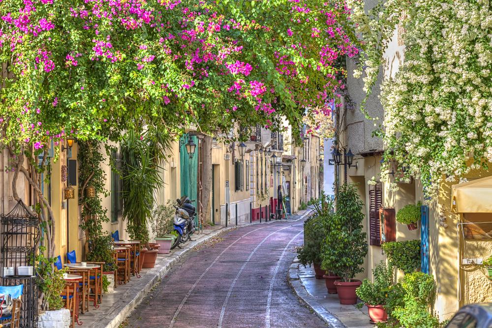 Plaka, the Old Town of Athens.