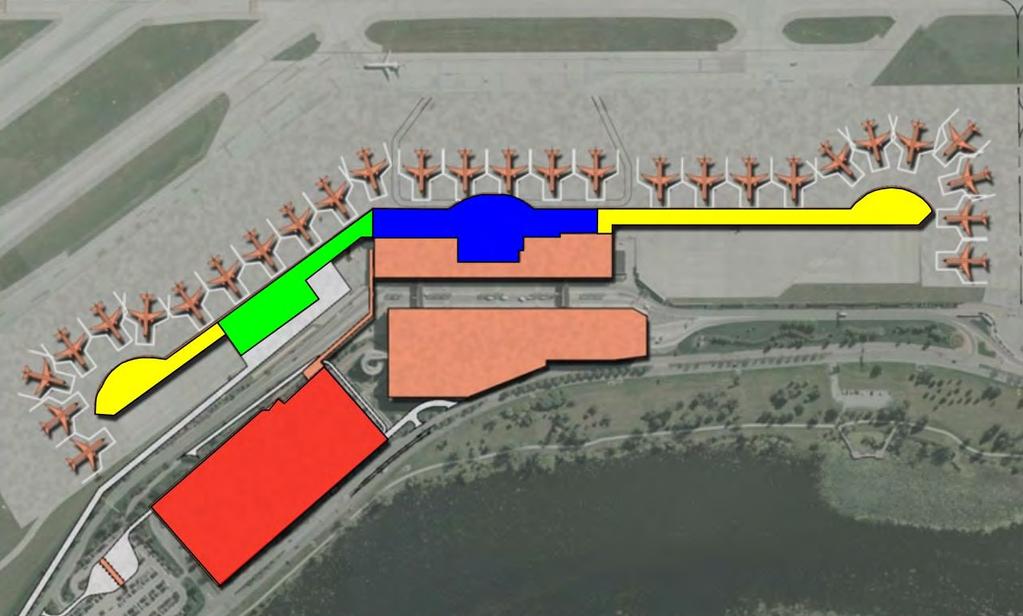 Eppley Airfield Terminal Area Master Plan Orange PAL 1 and PAL 2 improvements, or portions thereof, are anticipated to be a part of the Terminal Development Program Facility Capacity Planning Levels