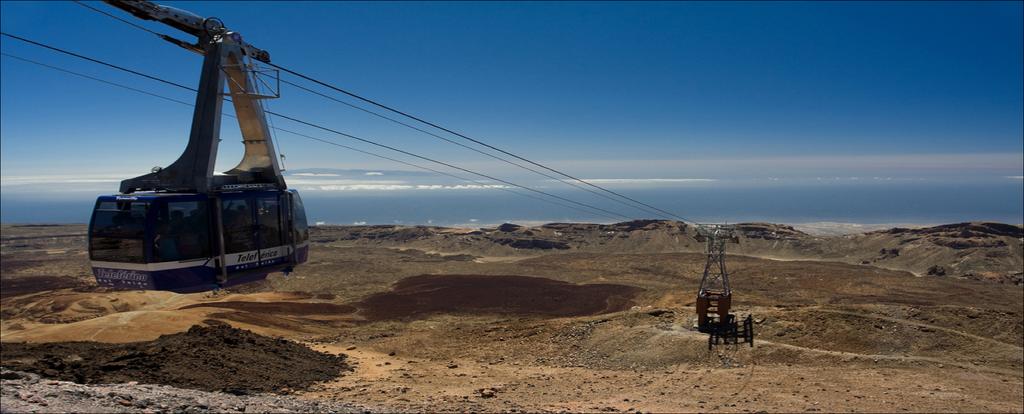The cable car of El Teide : There is a cable car at Teide National Park, the highest cable car in Spain. It is located only 163 meters from the summit of the volcano, saving a drop of 1,199 m.