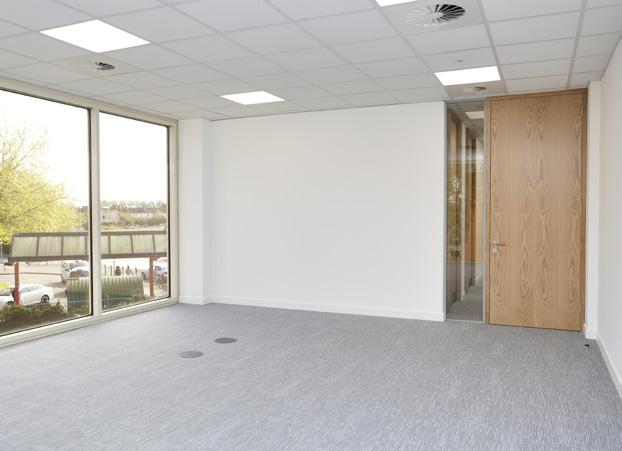 The offices offer bright, spacious floor plates with excellent views across the town from the