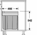 JUMBO 42 WASTE SYSTEM HINGED PANEL WASTE BIN 42 L SWING 1 BIN TOTAL What makes Hailo's waste separation systems so