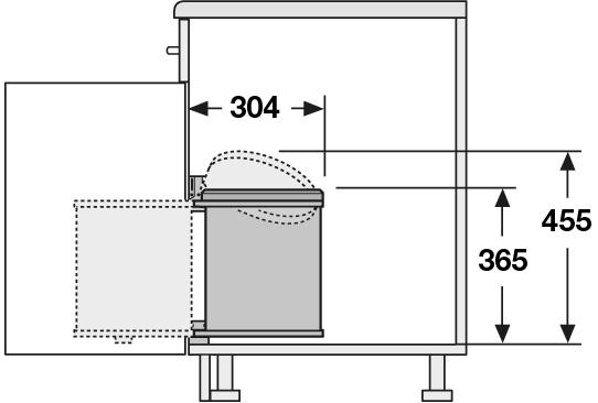 Mounting: Screw fixing to side panel Capacity (Litres)