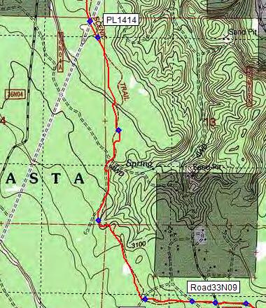 California Section N - Page 19 6 21000m 6 22000m 623000m 45 3m 45 3m Burney Mountain Guest Ranch [3/10 mile SW of PCT, burneymountainguestranch.