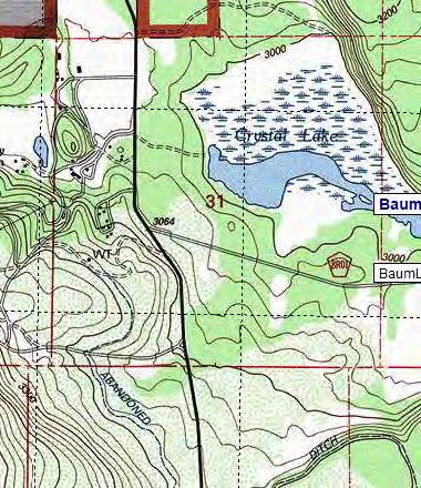 5-3285 ft PL1410 - High voltage power line, trail nearby to Burney Mountain Guest Ranch mi 1409.7-3312 ft d36n33b - Unpaved d 36N33B. - mi 1410.
