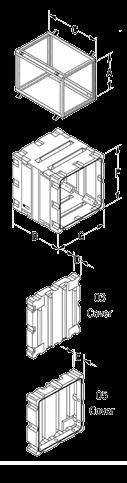 Mount 19" Rack. ll weights are approximate. Std load range: 20-80 lbs (9.1-36.3 kg) +/ = Sway space to be increased or decreased dependent on selection. www.zerocases.com 2015 MNUCTURING INC.