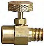 GT-1000 GT-2000 Flame Adjusting Valves Heavy duty all brass needle valve with Teflon packing and seats.